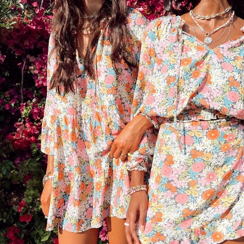 Show me your Mumu summer swing dress in bright floral